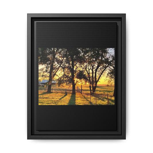 Framed Sunflower Canvas Print — Bright Floral Wall Art
