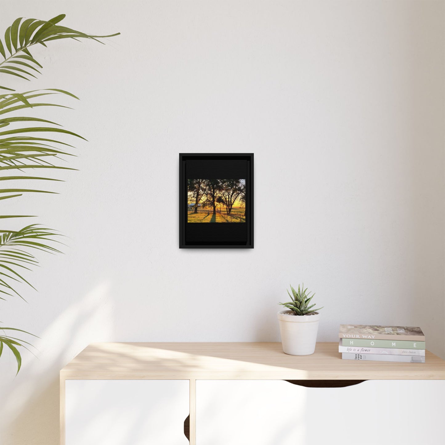 Framed Sunflower Canvas Print — Bright Floral Wall Art