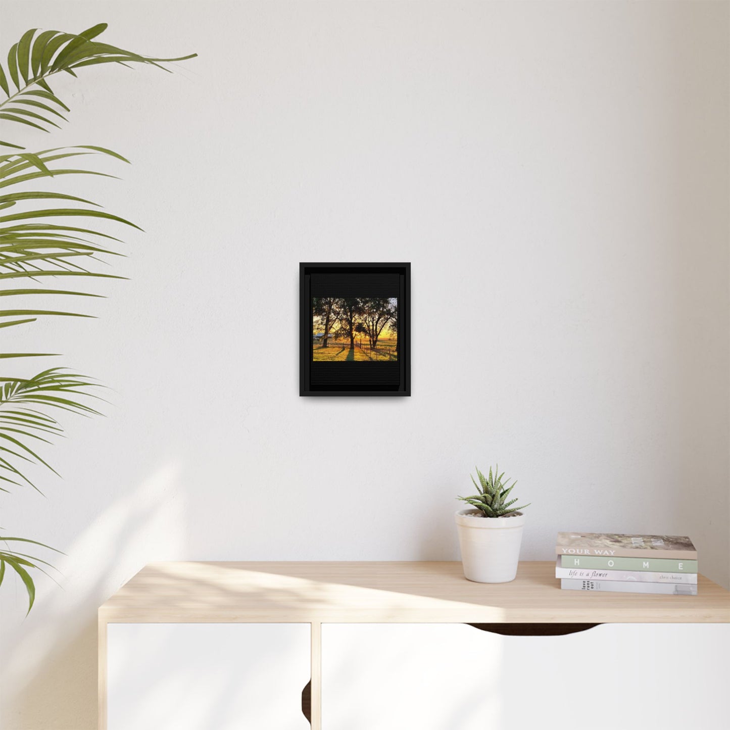 Framed Sunflower Canvas Print — Bright Floral Wall Art