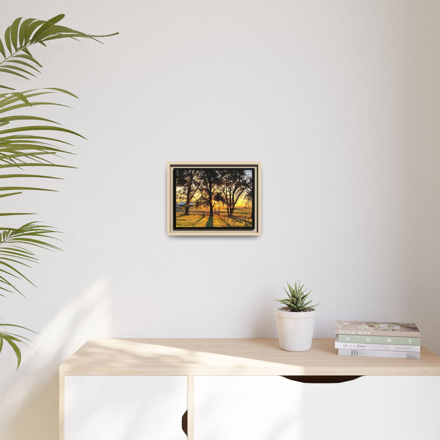 Framed Sunflower Canvas Print — Bright Floral Wall Art