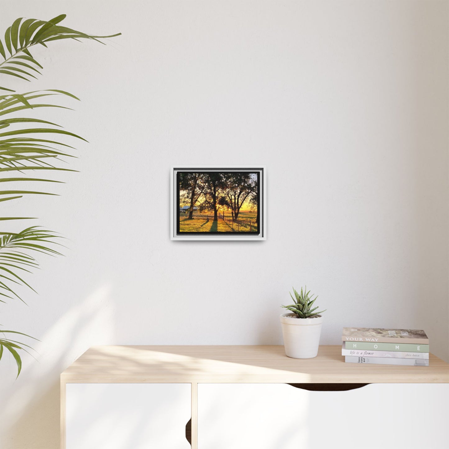 Framed Sunflower Canvas Print — Bright Floral Wall Art