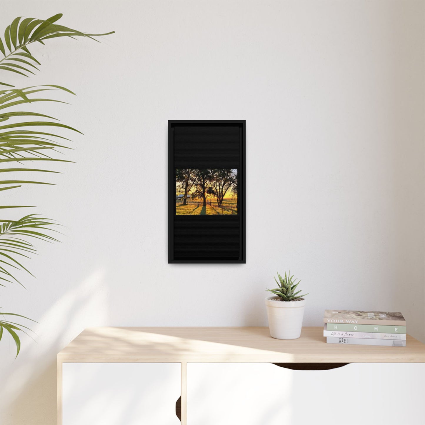Framed Sunflower Canvas Print — Bright Floral Wall Art
