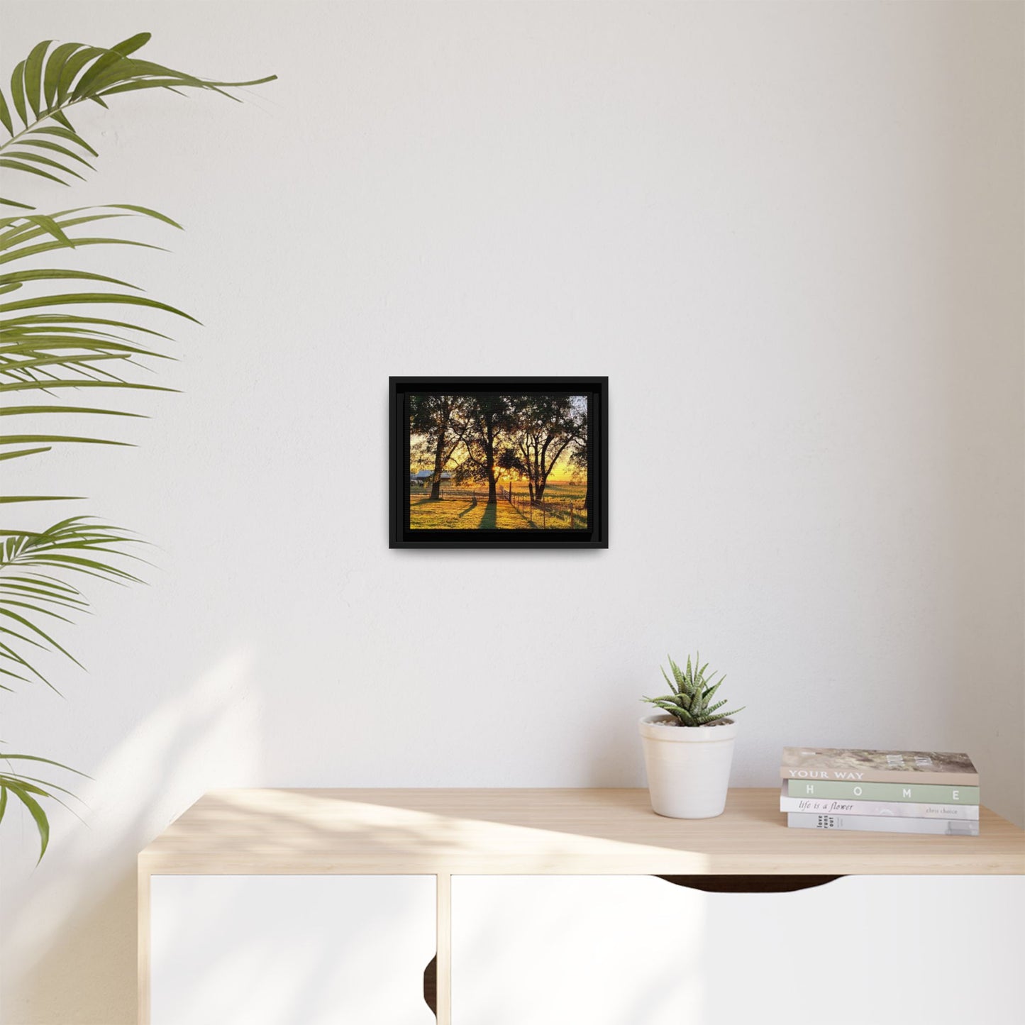Framed Sunflower Canvas Print — Bright Floral Wall Art